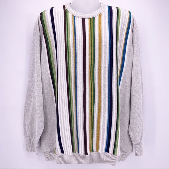 VINTAGE Norm Thompson Striped Sweater Size XL - Picture 1 of 8